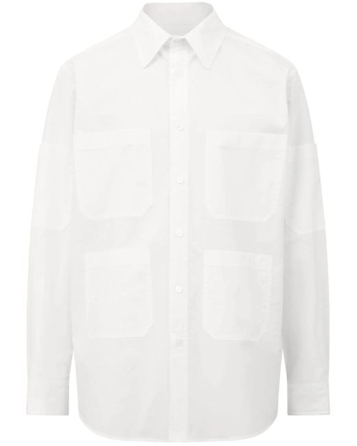 MM6 by Maison Martin Margiela White Cotton Poplin Shirt for men