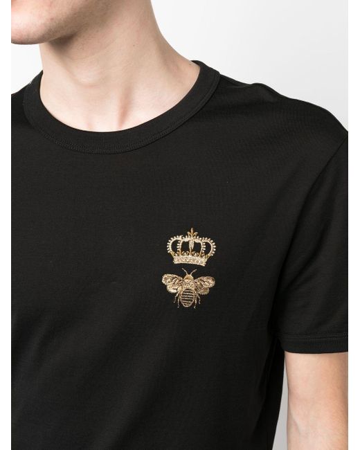 Dolce & Gabbana Black Pattern T-Shirt for men