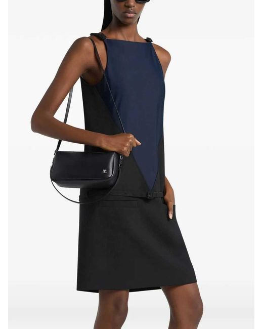 Courreges Black Three Sixty Small Crossbody Bag