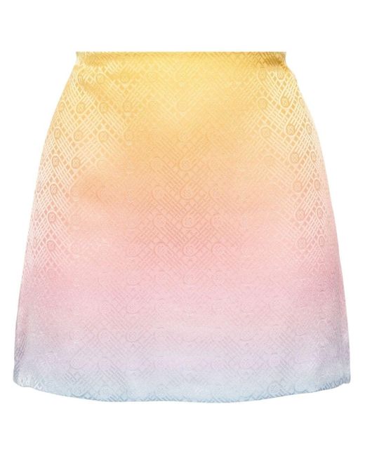 Casablancabrand Pink Miniskirt With Shaded Effect