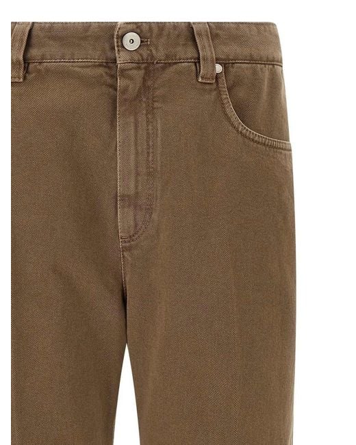 Brunello Cucinelli Natural Five-Pocket Jeans