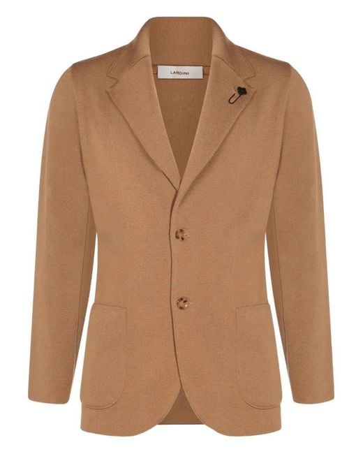 Lardini Brown Embellished Blazer for men