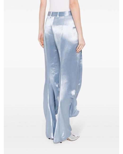 Y. Project Blue Trousers With Ruffles