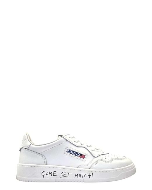 Autry White Medalist Low Ml08 Match/Leather Total for men