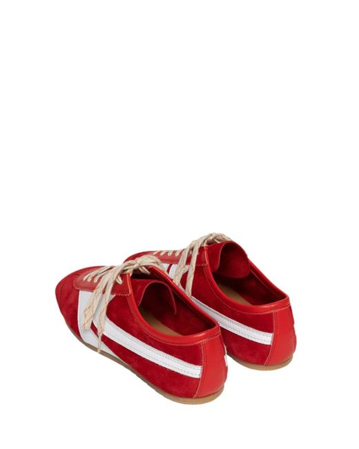 Dries Van Noten Red Suede Sneakers for men