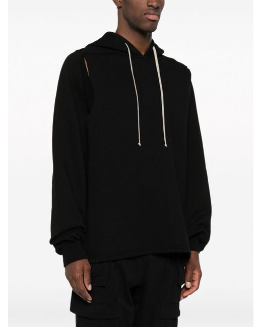 Rick Owens Black Sweatshirt With Cut-Out