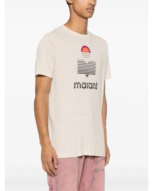 T-Shirt Karman di Isabel Marant in Natural da Uomo