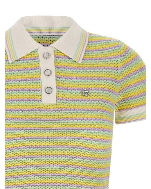 Casablanca Multicolor Striped Polo Shirt With Bourgeois-Style Logo