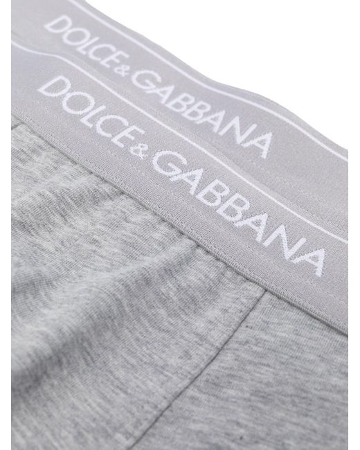 Set di 2 boxer con banda logo di Dolce & Gabbana in White da Uomo