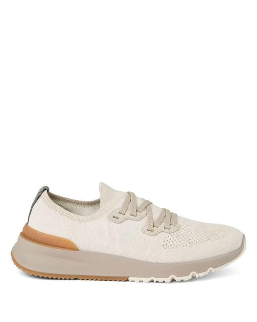 Brunello Cucinelli Natural Knit Sneakers for men