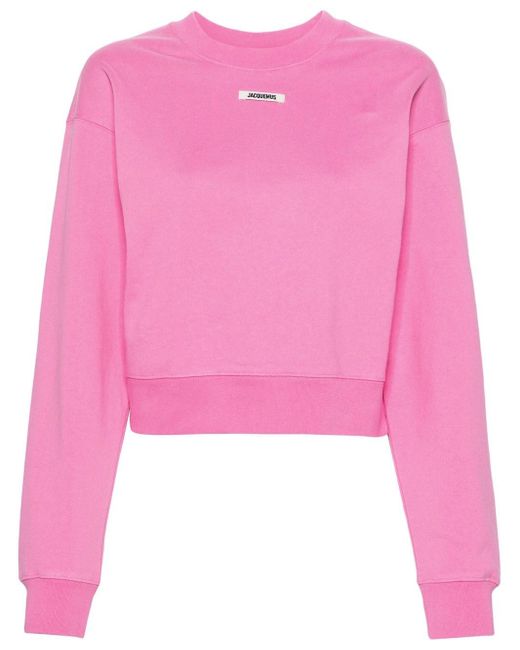 Jacquemus Pink Sweatshirt With Logo Application
