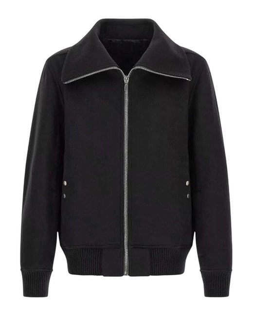 Rick Owens Black Padded Bomber Jacket for men