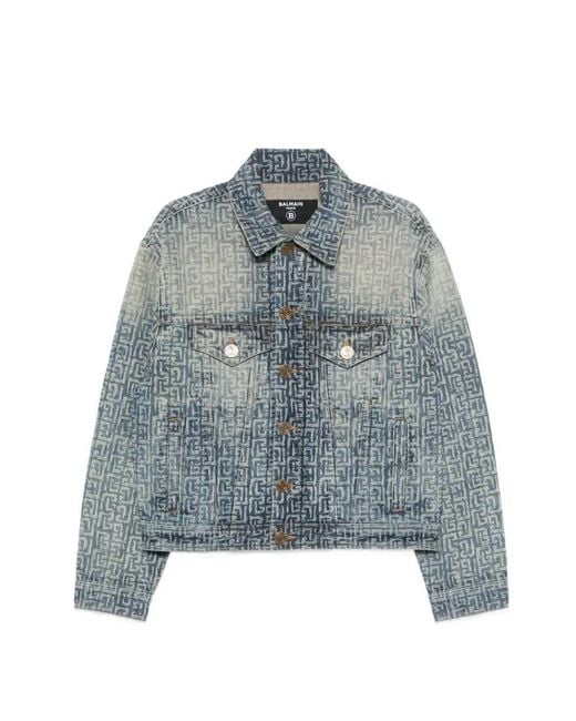 Balmain Blue Denim Jacket for men