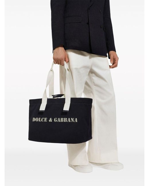 Borsa A Spalla Con Stampa di Dolce & Gabbana in Black da Uomo