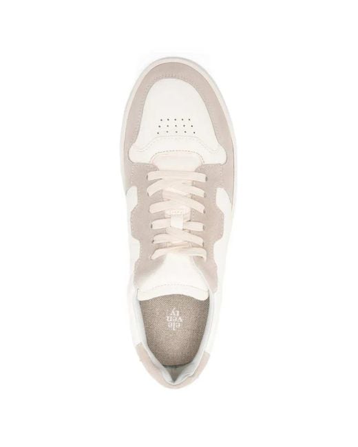 Eleventy White Lace-Up Sneakers for men
