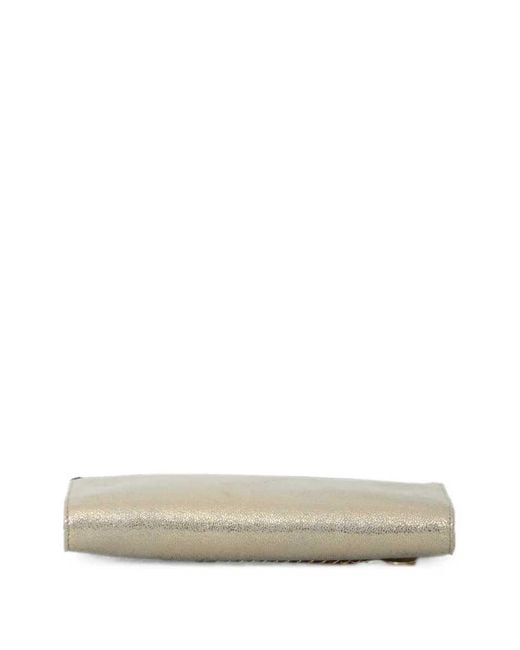 Stella McCartney White Falabella Shaggy Deer Chain Shoulder Bag
