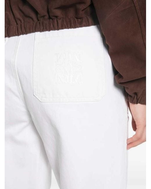 Max Mara White Wide-Leg Trousers