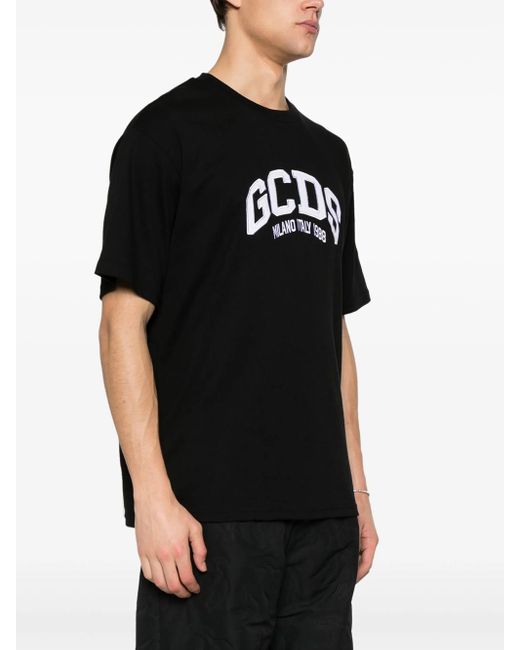 Gcds Black Lounge Cotton T-Shirt for men