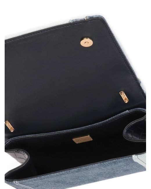 Dolce & Gabbana Blue Dg Girls Patchwork Denim Bag