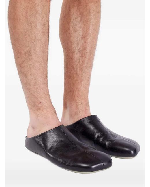 MM6 by Maison Margiela Brown Square-Toe Slippers for men