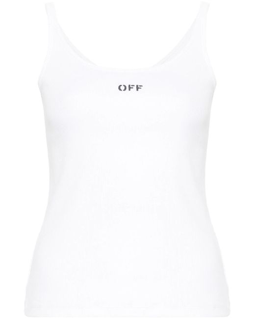 Off-White c/o Virgil Abloh White Off Stamp Stretch-cotton Tank Top