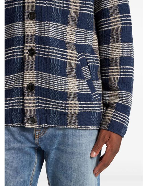 Giacca Da Camicia A Maglia Controllata Da di Etro in Blue da Uomo