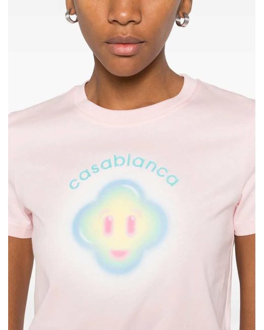 Casablanca Pink Logo T-Shirt