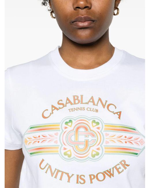 T-Shirt Unity Is Power di Casablancabrand in White