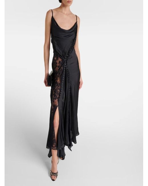 Y. Project Black Maxi Dress With Hooks And Eyelets