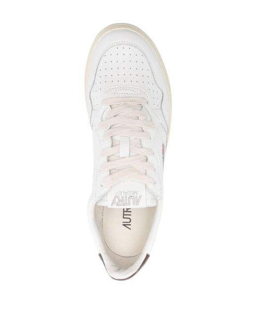 Autry White Medialist Low Leather Sneakers for men
