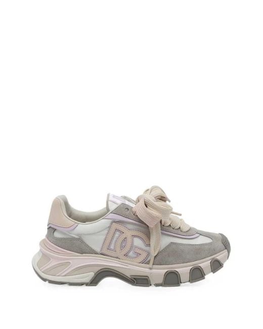 Dolce & Gabbana White Ny New Low-Top Sneaker (Suede/Leather)