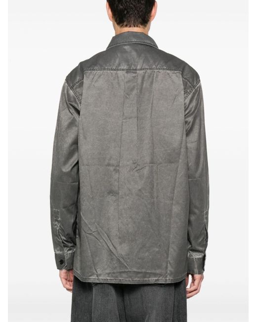 Y. Project Gray Shirt Jacket With Rubberized Logo