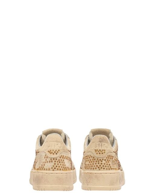 Autry Natural Medalist Low Crystal Sneakers