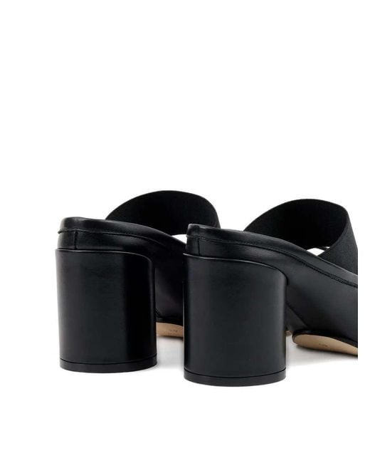 MM6 by Maison Margiela Black Anatomic Numeric Sandals