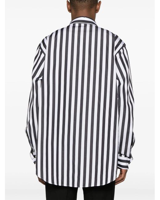 Moschino Blue Striped Shirt for men