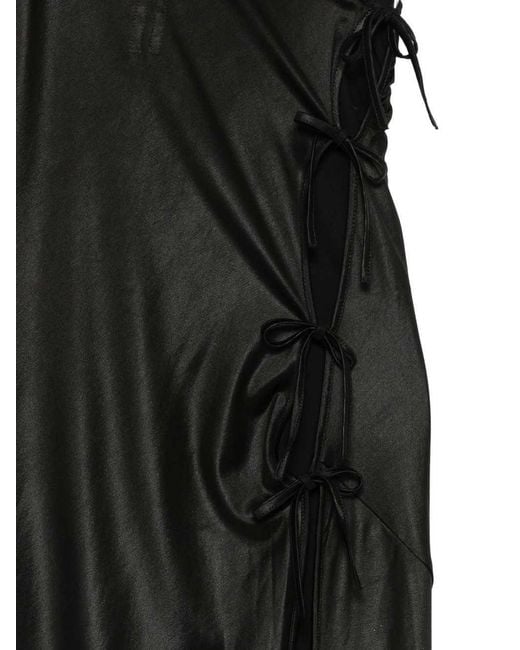 Rick Owens Black Long One Shoulder Dress