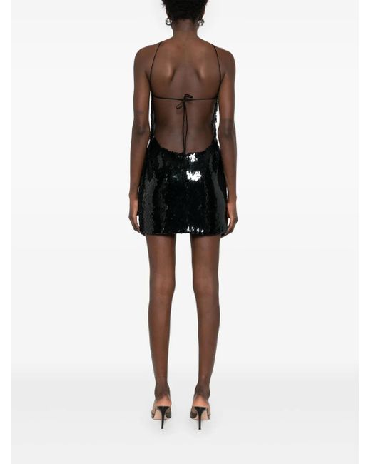 Magda Butrym Black Sequin Mini Dress