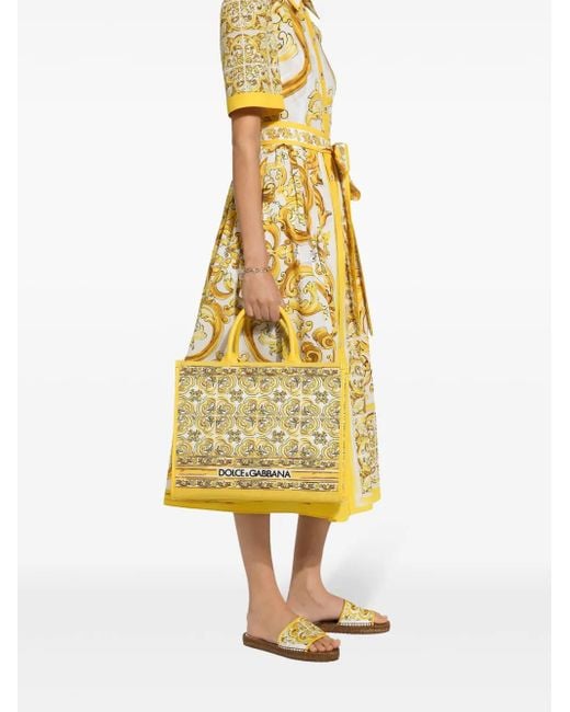 Borsa Tote Dg Daily Media di Dolce & Gabbana in Metallic