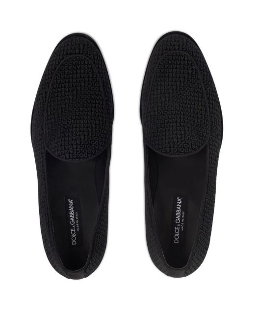Dolce & Gabbana Black Slippers With Print for men