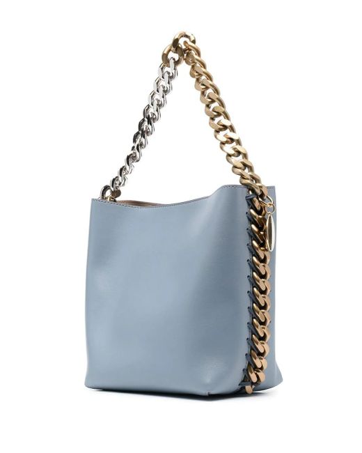 Stella McCartney Blue Frayme Chain-trim Tote Bag