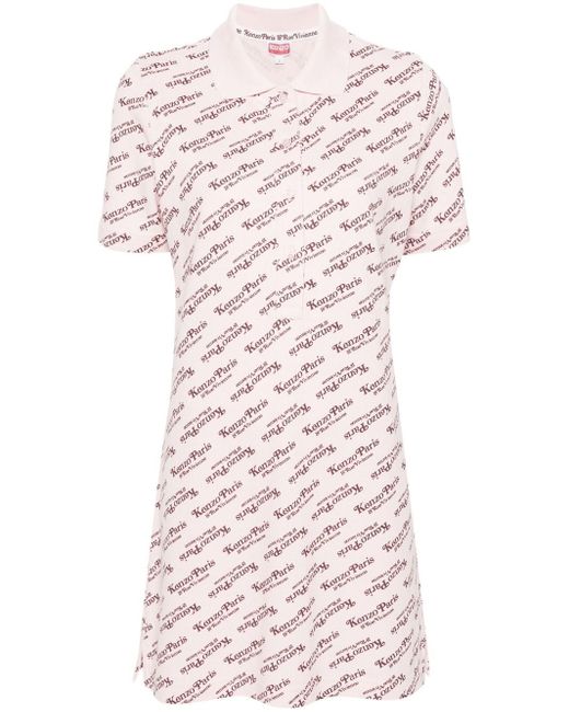 KENZO Pink Short Dress With Print