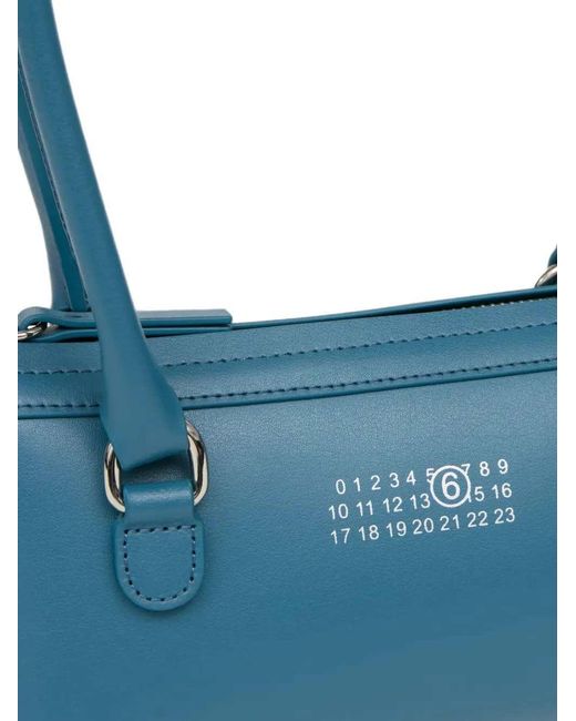 MM6 by Maison Margiela Blue Mini East-West Bowling Bag