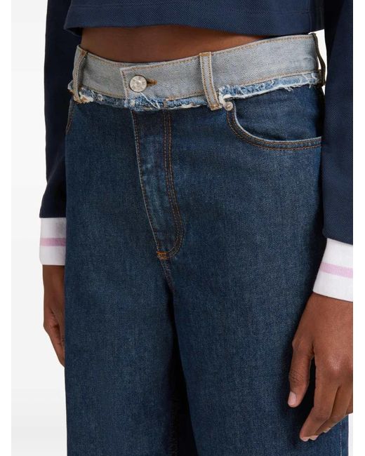Marni Blue Cuffed Jeans
