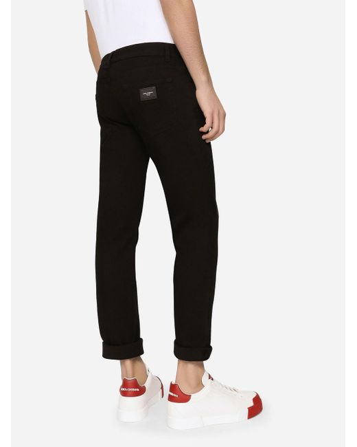 Jeans Skinny Stretch Nero di Dolce & Gabbana in Black da Uomo