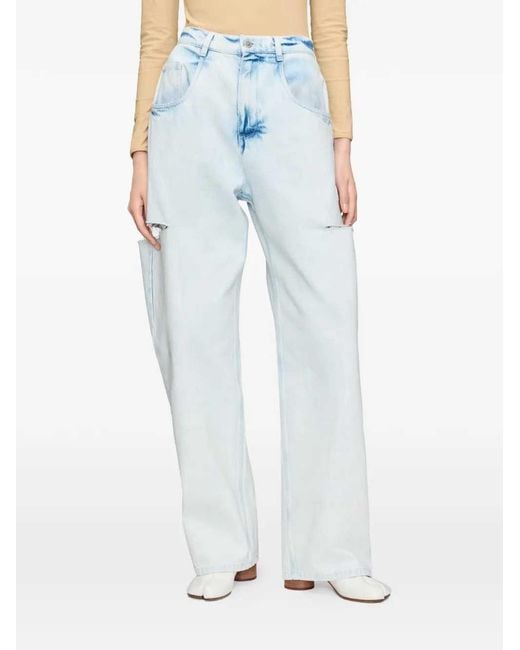 Maison Margiela Blue Straight-Leg Jeans