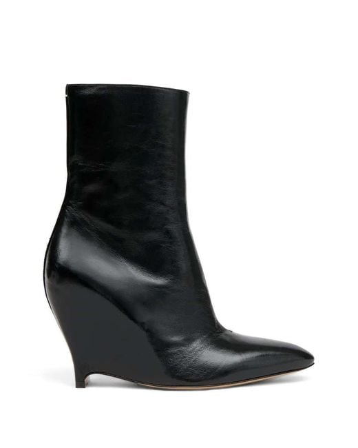 Maison Margiela Black Flat Ankle Boots