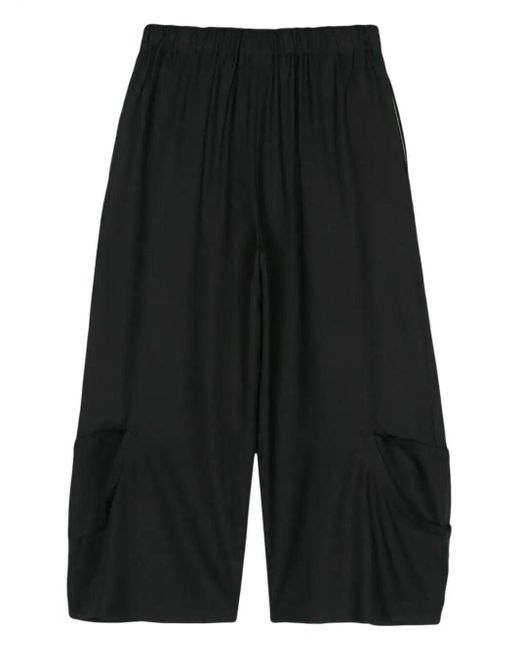 Pantaloni Crop Con Dettaglio Cuciture di Comme des Garçons in Black