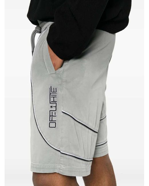 Off-White c/o Virgil Abloh Gray Off Offline Shorts Gd Gab Trackshort Castelrock for men
