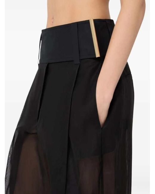 Sportmax Black Spsfavetta Trousers With Inserts
