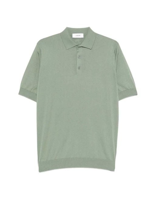 Lardini Green Button-Down Polo for men